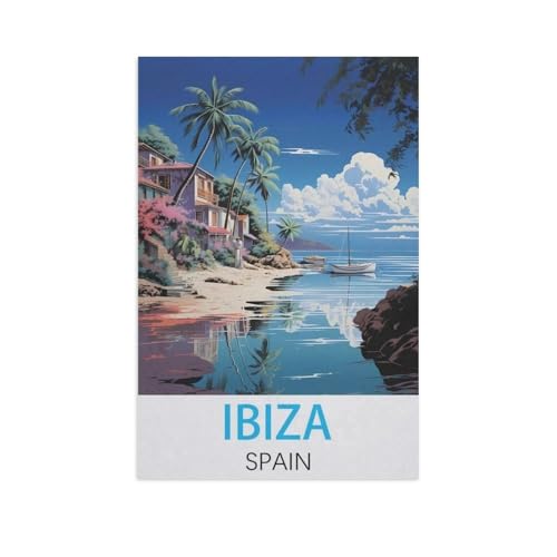 Puzzle 1000 Stück，Ibiza Spanien，Klassische Puzzle 3D Puzzle DIY Kit Papier Spielzeug Einzigartiges Geschenk Wohnkultur（38x26cm）-FT9 von YYHMKBYY