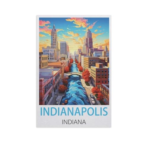 Puzzle 1000 Stück，Indianapolis, Indiana，Papier Kinderspielzeug Dekompression Spiel（50x70cm）-GJ60 von YYHMKBYY