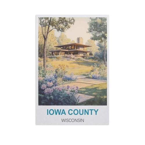 Puzzle 1000 Stück，Iowa County, Wisconsin，Klassische Puzzle 3D Puzzle DIY Kit Papier Spielzeug Einzigartiges Geschenk Wohnkultur（38x26cm）-GG29 von YYHMKBYY