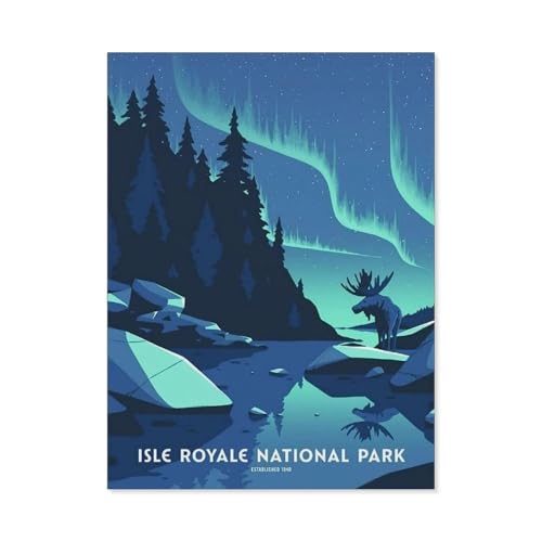 Puzzle 1000 Stück，Isle-Royale，Klassische Puzzle 3D Puzzle DIY Kit Papier Spielzeug Einzigartiges Geschenk Wohnkultur（50x70cm）-BK88 von YYHMKBYY