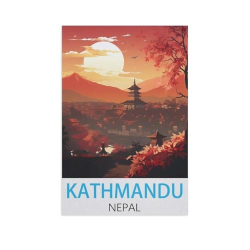 Puzzle 1000 Stück，Kathmandu Nepal，Holz Kinderspielzeug Dekompression Spiel（75x50cm）-FV64 von YYHMKBYY