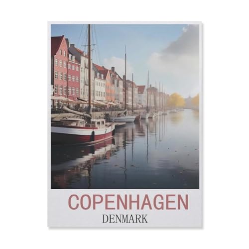 Puzzle 1000 Stück，Kopenhagen, Dänemark，Für Holz Erwachsene Spielzeug Dekompression Spiel（75x50cm）-FM24 von YYHMKBYY