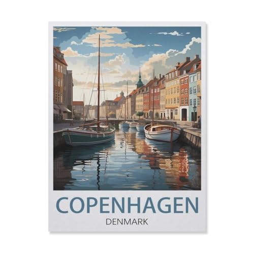 Puzzle 1000 Stück，Kopenhagen, Dänemark，Holz Kinderspielzeug Dekompression Spiel（75x50cm）-DR91 von YYHMKBYY