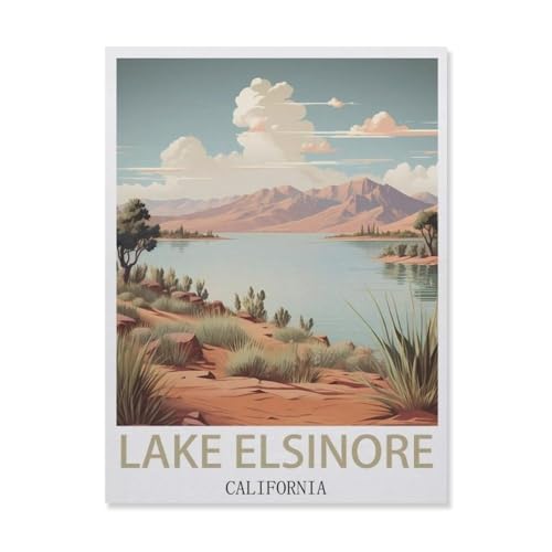 Puzzle 1000 Stück，Lake Elsinore, Kalifornien，Für Holz Erwachsene Spielzeug Dekompression Spiel（75x50cm）-DM16 von YYHMKBYY
