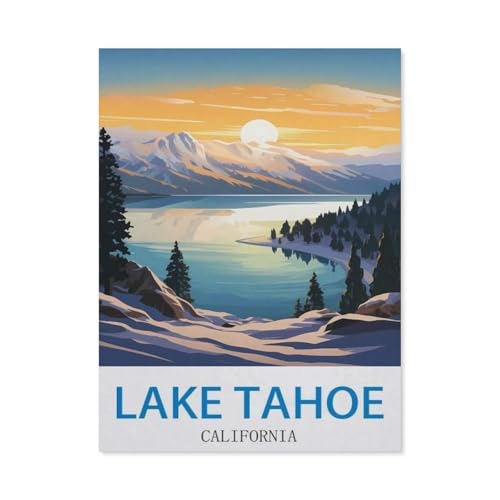 Puzzle 1000 Stück，Lake Tahoe, Kalifornien，Für Holz Erwachsene Spielzeug Dekompression Spiel（75x50cm）-CO71 von YYHMKBYY