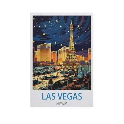Puzzle 1000 Stück，Las Vegas, Nevada，Für Holz Erwachsene Spielzeug Dekompression Spiel（75x50cm）-GF31 von YYHMKBYY