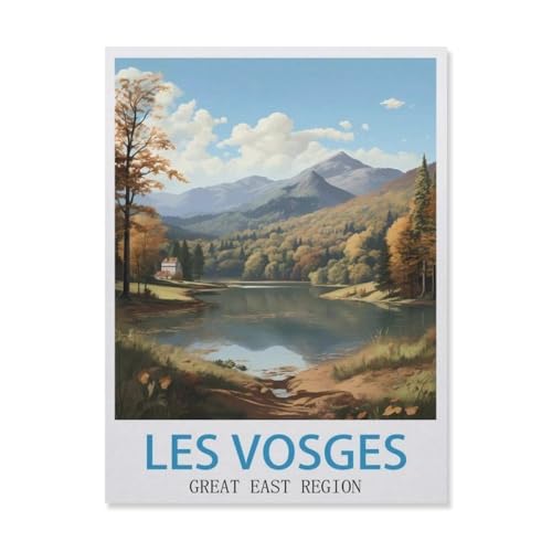 Puzzle 1000 Stück，Les Vosges Great East Region，Klassische Puzzle 3D Puzzle DIY Kit Holz Spielzeug Einzigartiges Geschenk Wohnkultur（75x50cm）-GN62 von YYHMKBYY