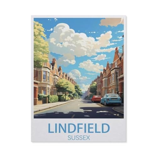 Puzzle 1000 Stück，LindField Sussex，Holz Kinderspielzeug Dekompression Spiel（75x50cm）-AT63 von YYHMKBYY