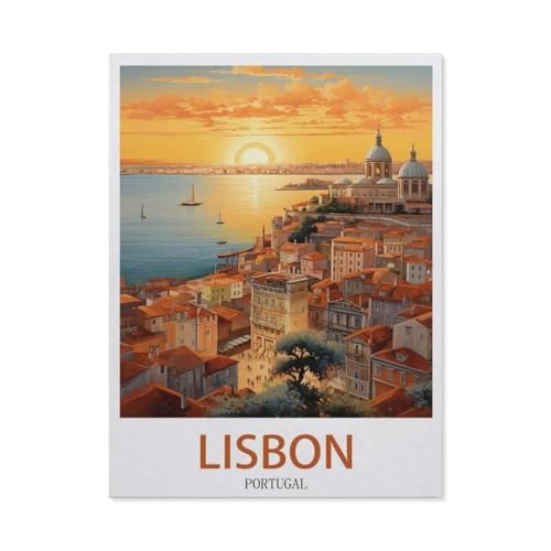 Puzzle 1000 Stück，Lissabon, Portugal，Holz Kinderspielzeug Dekompression Spiel（75x50cm）-EK98 von YYHMKBYY