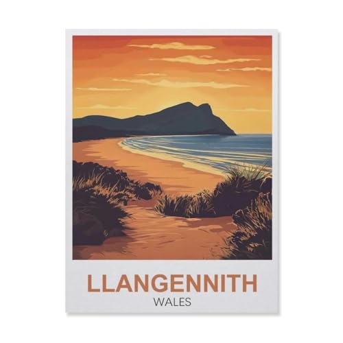 Puzzle 1000 Stück，Llangennith Wales，Papier Kinderspielzeug Dekompression Spiel（38x26cm）-FE6 von YYHMKBYY