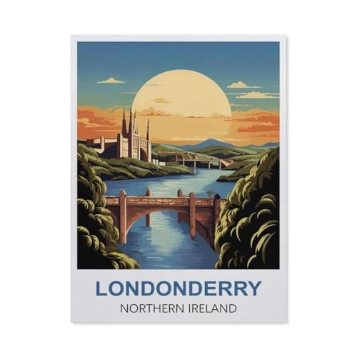 Puzzle 1000 Stück，Londonderry, Nordirland，Papier Kinderspielzeug Dekompression Spiel（38x26cm）-DH63 von YYHMKBYY