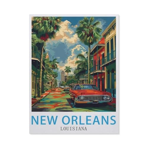 Puzzle 1000 Stück，Louisiana New Orleans，Papier Kinderspielzeug Dekompression Spiel（50x70cm）-AZ50 von YYHMKBYY