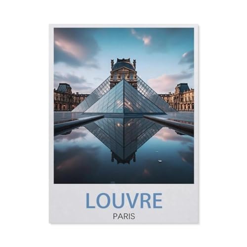 Puzzle 1000 Stück，Louvre Paris Frankreich，Für Holz Erwachsene Spielzeug Dekompression Spiel（75x50cm）-AW70 von YYHMKBYY