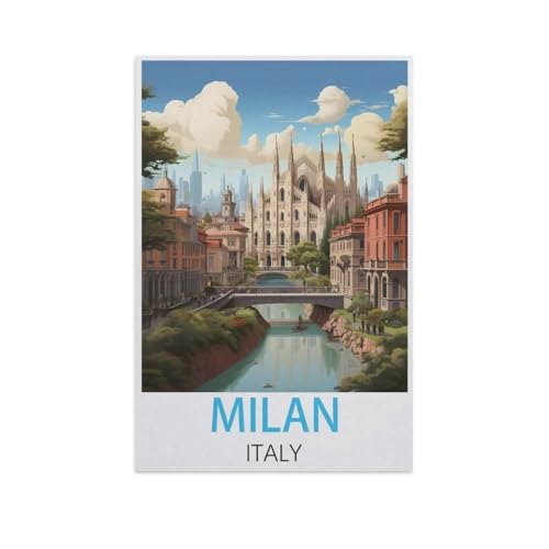 Puzzle 1000 Stück，Mailand Italien，Für Holz Erwachsene Spielzeug Dekompression Spiel（75x50cm）-FT57 von YYHMKBYY