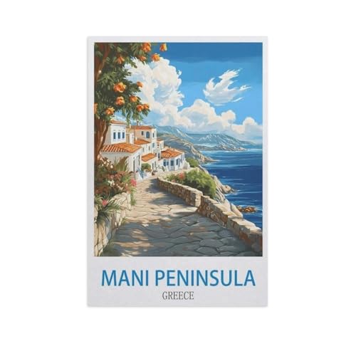 Puzzle 1000 Stück，Mani-Halbinsel, Griechenland，Klassische Puzzle 3D Puzzle DIY Kit Papier Spielzeug Einzigartiges Geschenk Wohnkultur（50x70cm）-FY96 von YYHMKBYY