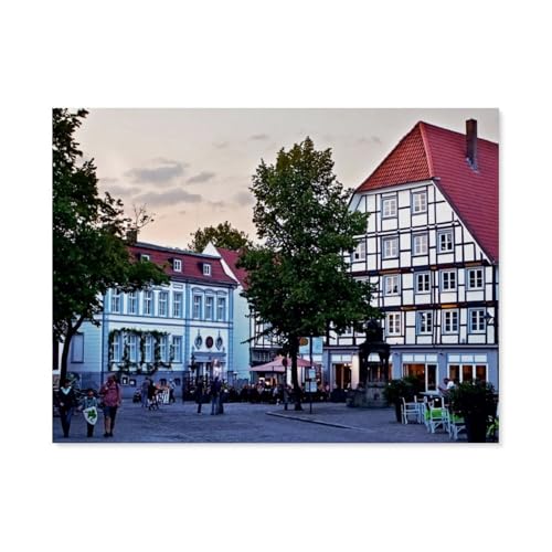 Puzzle 1000 Stück，Markt，Klassische Puzzle 3D Puzzle DIY Kit Papier Spielzeug Einzigartiges Geschenk Wohnkultur（38x26cm）-AQ93 von YYHMKBYY