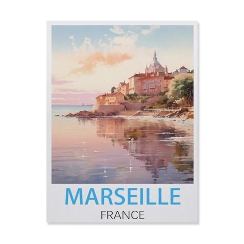 Puzzle 1000 Stück，Marseille, Frankreich，Klassische Puzzle 3D Puzzle DIY Kit Papier Spielzeug Einzigartiges Geschenk Wohnkultur（38x26cm）-FM49 von YYHMKBYY