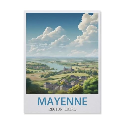 Puzzle 1000 Stück，Mayenne Region Loire，Holz Kinderspielzeug Dekompression Spiel（75x50cm）-GM52 von YYHMKBYY