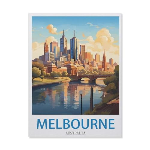 Puzzle 1000 Stück，Melbourne, Australien，Papier Kinderspielzeug Dekompression Spiel（38x26cm）-EG47 von YYHMKBYY