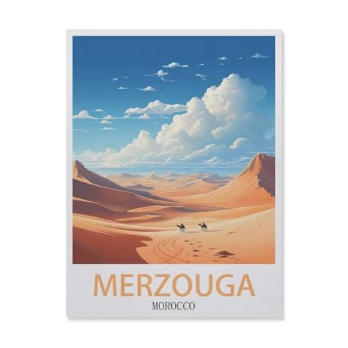 Puzzle 1000 Stück，Merzouga Wüste, Marokko, Berg，Papier Adult Toys Dekompression Spiel（38x26cm）-DU89 von YYHMKBYY