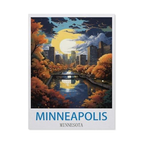 Puzzle 1000 Stück，Minneapolis, Minnesota，Für Holz Erwachsene Spielzeug Dekompression Spiel（75x50cm）-CK30 von YYHMKBYY