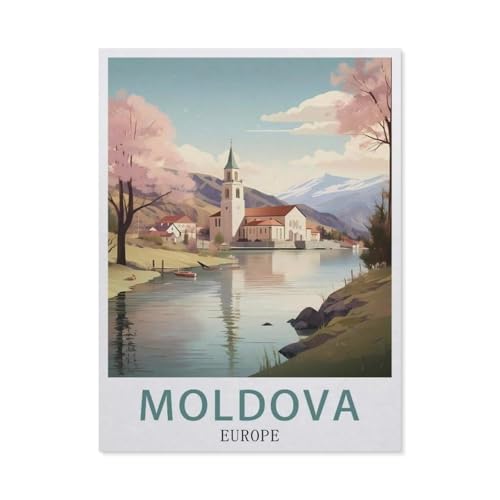 Puzzle 1000 Stück，Moldova Europa，Papier Adult Toys Dekompression Spiel（50x70cm）-EV39 von YYHMKBYY