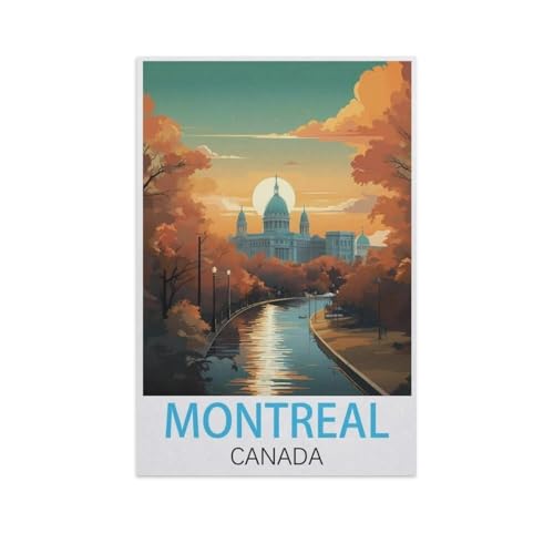 Puzzle 1000 Stück，Montreal Kanada，Klassische Puzzle 3D Puzzle DIY Kit Papier Spielzeug Einzigartiges Geschenk Wohnkultur（38x26cm）-FT82 von YYHMKBYY