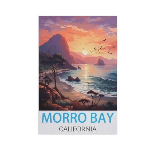 Puzzle 1000 Stück，Morro Bay Kalifornien，Für Holz Erwachsene Spielzeug Dekompression Spiel（75x50cm）-FP92 von YYHMKBYY