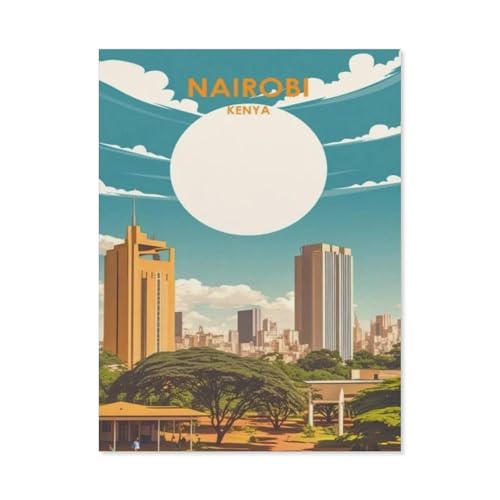 Puzzle 1000 Stück，Nairobi Kenia Sonnenuntergang，Holz Kinderspielzeug Dekompression Spiel（75x50cm）-BK51 von YYHMKBYY