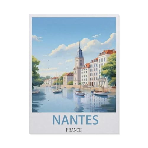 Puzzle 1000 Stück，Nantes, Frankreich，Für Holz Erwachsene Spielzeug Dekompression Spiel（75x50cm）-EO75 von YYHMKBYY