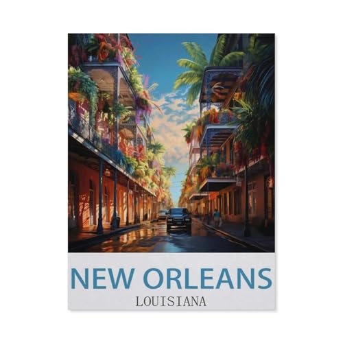 Puzzle 1000 Stück，New Orleans, Louisiana，Für Holz Erwachsene Spielzeug Dekompression Spiel（75x50cm）-EC94 von YYHMKBYY