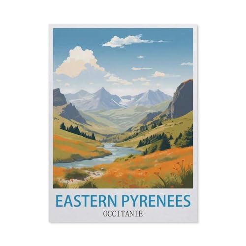 Puzzle 1000 Stück，Ostpyrenäen Okzitanien，Für Holz Erwachsene Spielzeug Dekompression Spiel（75x50cm）-BU91 von YYHMKBYY
