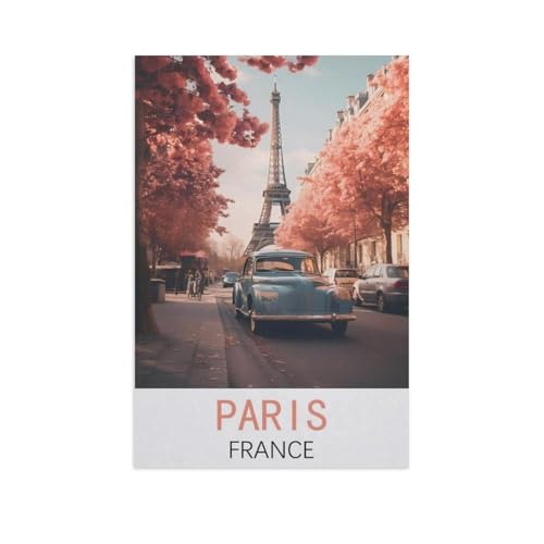 Puzzle 1000 Stück，Paris Frankreich，Für Holz Erwachsene Spielzeug Dekompression Spiel（75x50cm）-FU30 von YYHMKBYY