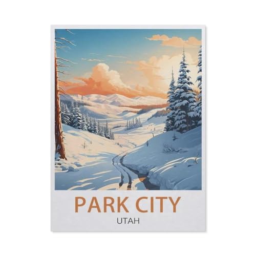 Puzzle 1000 Stück，Park City, Utah，Für Papier Erwachsene Spielzeug Dekompression Spiel（38x26cm）-AQ83 von YYHMKBYY