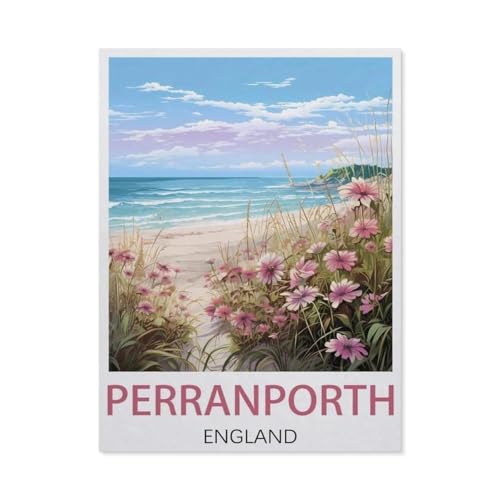 Puzzle 1000 Stück，Perranporth England，Holz Kinderspielzeug Dekompression Spiel（75x50cm）-EX46 von YYHMKBYY