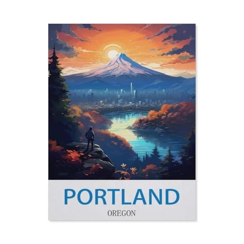 Puzzle 1000 Stück，Portland, Oregon，Papier Kinderspielzeug Dekompression Spiel（38x26cm）-CN83 von YYHMKBYY