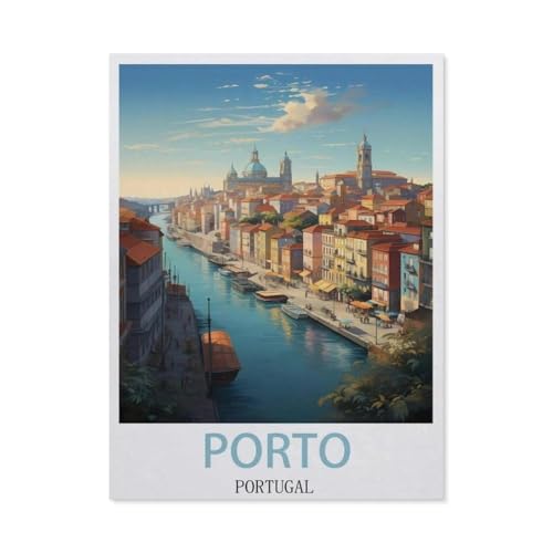 Puzzle 1000 Stück，Porto Portugal，Für Holz Erwachsene Spielzeug Dekompression Spiel（75x50cm）-EZ4 von YYHMKBYY