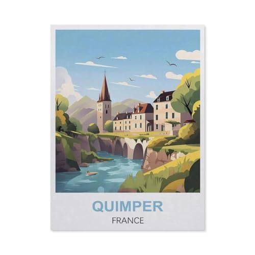 Puzzle 1000 Stück，Quimper, Frankreich，Holz Kinderspielzeug Dekompression Spiel（75x50cm）-EL71 von YYHMKBYY