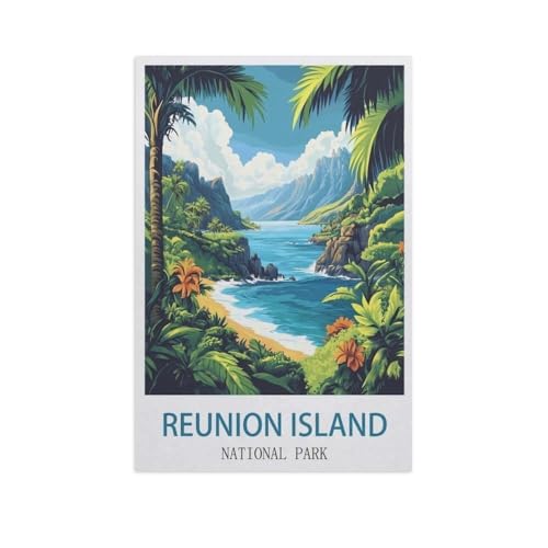 Puzzle 1000 Stück，Reunion Insel Nationalpark，Holz Kinderspielzeug Dekompression Spiel（75x50cm）-FY59 von YYHMKBYY
