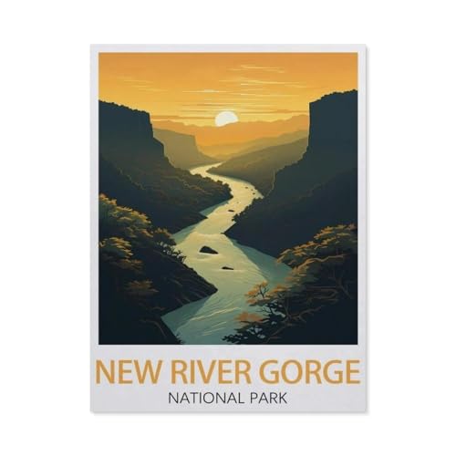 Puzzle 1000 Stück，River Gorge，Klassische Puzzle 3D Puzzle DIY Kit Papier Spielzeug Einzigartiges Geschenk Wohnkultur（38x26cm）-BF74 von YYHMKBYY