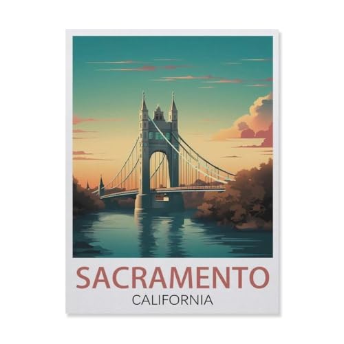 Puzzle 1000 Stück，Sacramento, Kalifornien，Papier Kinderspielzeug Dekompression Spiel（38x26cm）-DR18 von YYHMKBYY