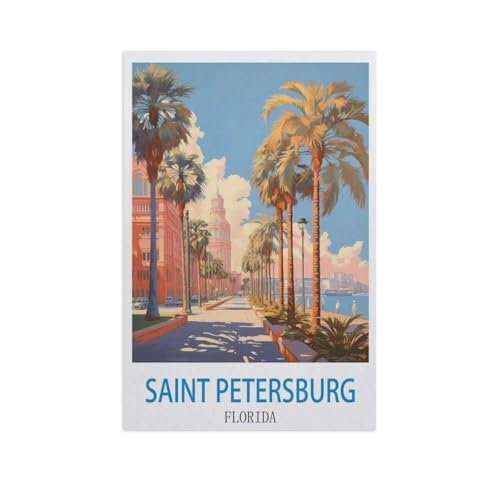 Puzzle 1000 Stück，Saint Petersburg, Floride，Papier Kinderspielzeug Dekompression Spiel（50x70cm）-GD73 von YYHMKBYY