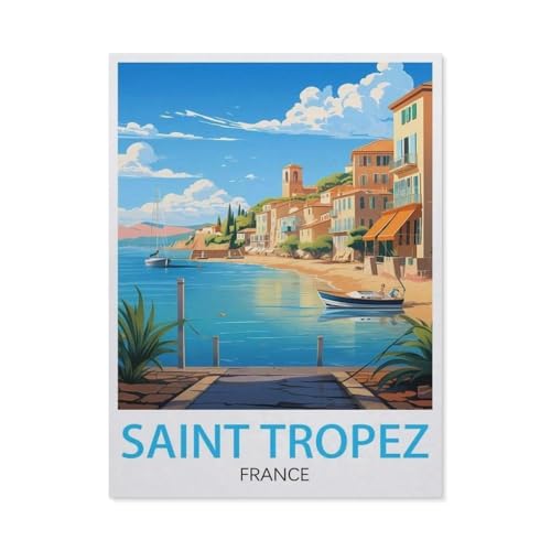 Puzzle 1000 Stück，Saint Tropez Frankreich，Für Holz Erwachsene Spielzeug Dekompression Spiel（75x50cm）-AY89 von YYHMKBYY