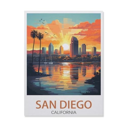 Puzzle 1000 Stück，San Diego, Kalifornien，Holz Kinderspielzeug Dekompression Spiel（75x50cm）-DM77 von YYHMKBYY