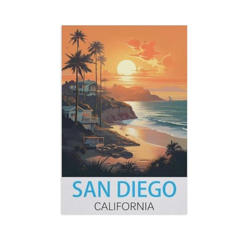 Puzzle 1000 Stück，San Diego Kalifornien，Für Holz Erwachsene Spielzeug Dekompression Spiel（75x50cm）-FS11 von YYHMKBYY