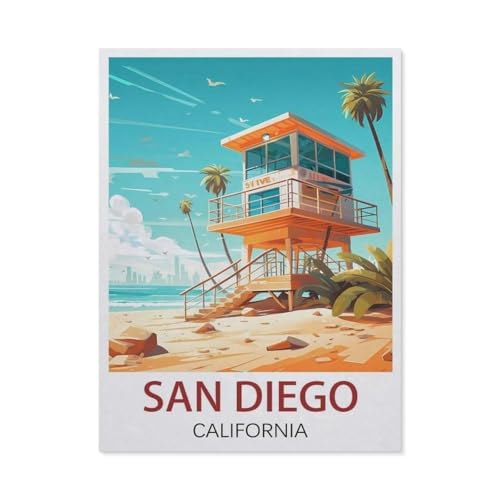Puzzle 1000 Stück，San Diego Kalifornien，Klassische Puzzle 3D Puzzle DIY Kit Holz Spielzeug Einzigartiges Geschenk Wohnkultur（75x50cm）-EW37 von YYHMKBYY