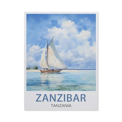Puzzle 1000 Stück，Sansibar, Tansania，Papier Kinderspielzeug Dekompression Spiel（38x26cm）-BR11 von YYHMKBYY
