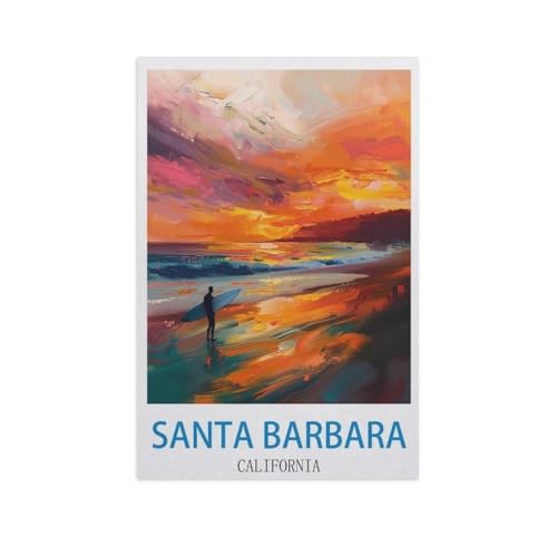 Puzzle 1000 Stück，Santa Barbara, Kalifornien，Papier Adult Toys Dekompression Spiel（50x70cm）-GD6 von YYHMKBYY