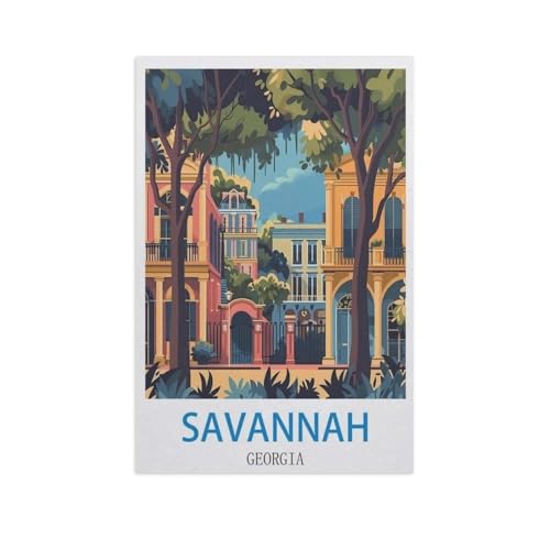Puzzle 1000 Stück，Savannah, Georgia，Für Holz Erwachsene Spielzeug Dekompression Spiel（75x50cm）-GD12 von YYHMKBYY