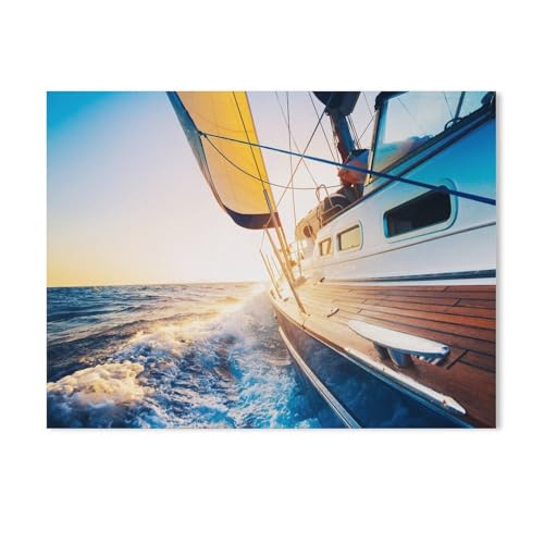 Puzzle 1000 Stück,Segeln in den Sonnenuntergang,Segelschiffe,Karton Kinderspielzeug Dekompression Spiel(50x70cm-185 Puzzle 1000 Stück,Segeln in den Sonnenuntergang,Segelschiffe,Karton Kinderspielzeug Dekompression Spiel(50x70cm-185 von YYHMKBYY